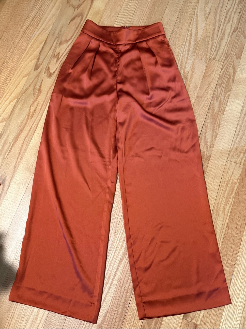 Petite Banana Republic wide leg satin pants